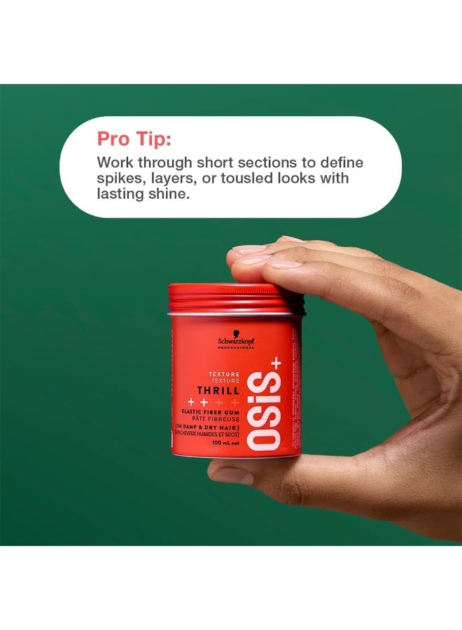 Schwarzkopf OSIS, TEXTURE , THRILL, Elastic Fiber Gum, On Damp & Dry Hair 100 ml - Image 3